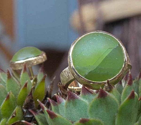 Peridot Ring und Ohrstecker