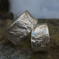 Silberringe Baumrinden-Struktur