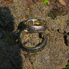 Mokumegane Ringe mit Baumschwamm-Muster