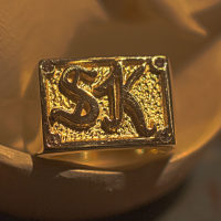 Monogramm-Ring Gold