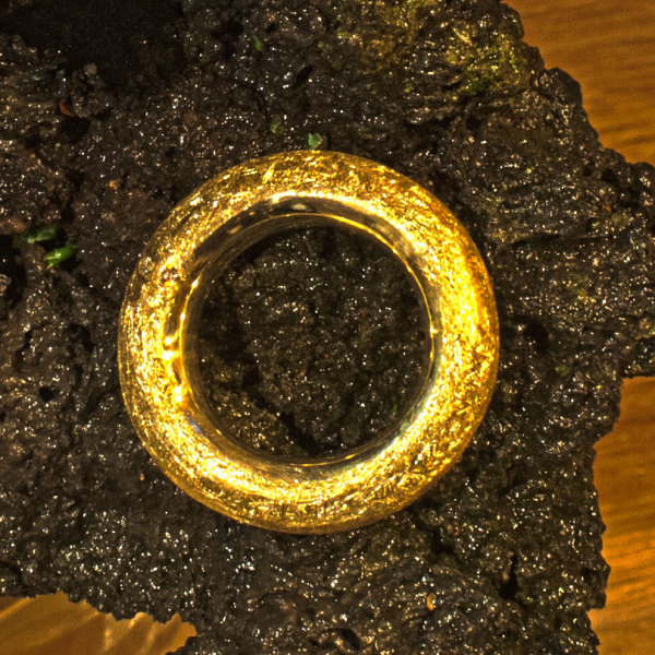runder Ring Gelbgold matt