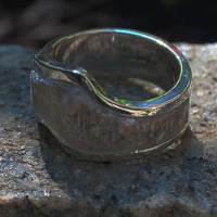 Ring Silber mit Akryl und Asche