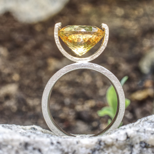 zweifarbiger Ring Citrin