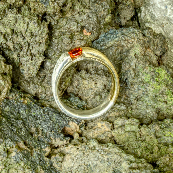 Zweifarbiger Ring Spessartin